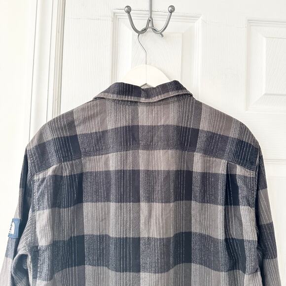 The North Face Grey Striped Stayside Chamois Long Sleeve Button Flannel Shirt XL - Picture 10 of 11